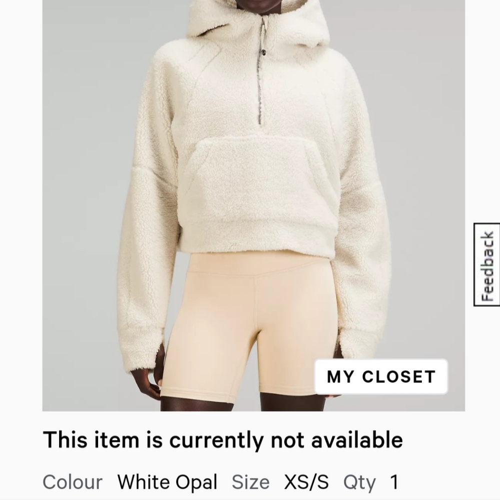 Lululemon Scuba oversized half zip fleece hoodie